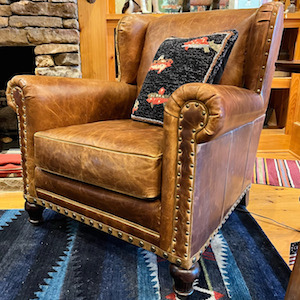 Leather Chair At The Cabin